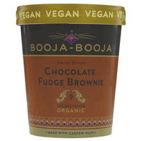 a tub of booja booja's chocolate fudge brownie - yum!